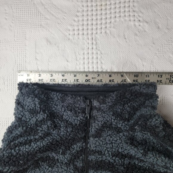 Reebok Core 10 Hoodie drop shoulder dolman half zip pockets sherpa grey blk 2XL - Picture 15 of 16